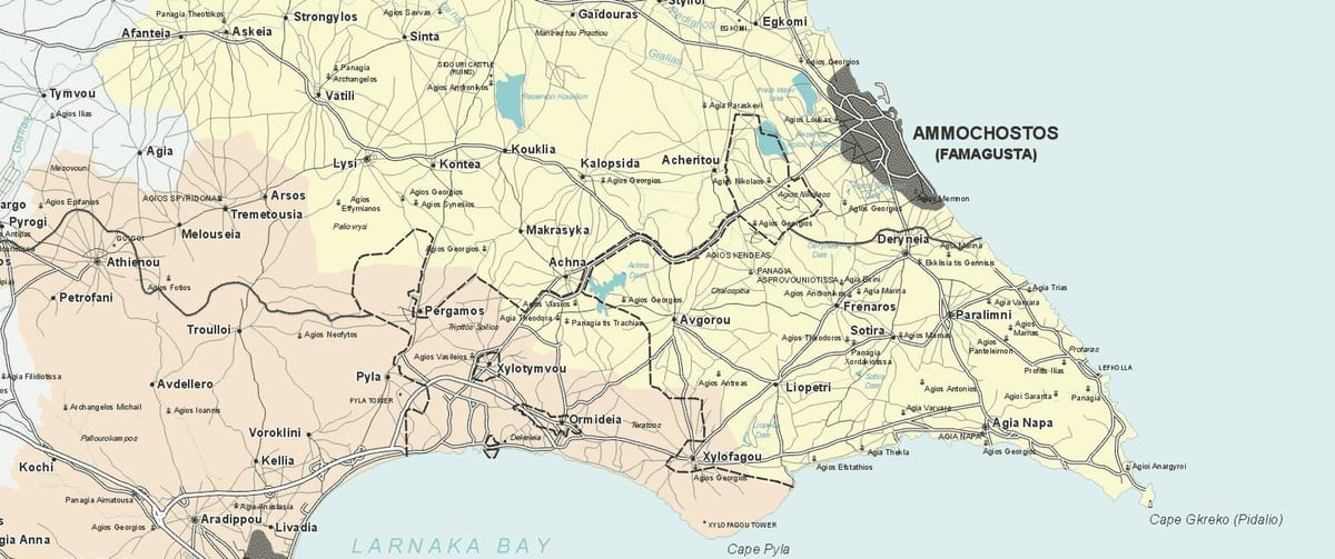 Mapa de ayia napa Xipre