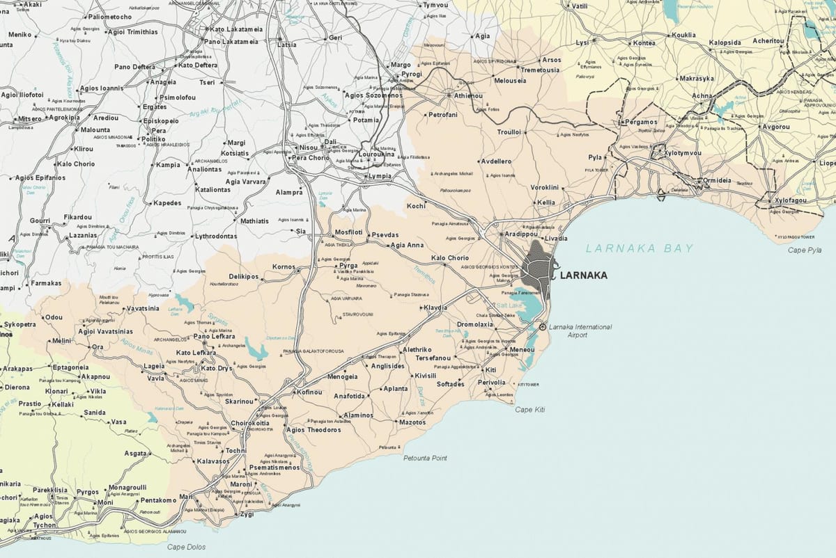 Mapa de larnaca (Xipre