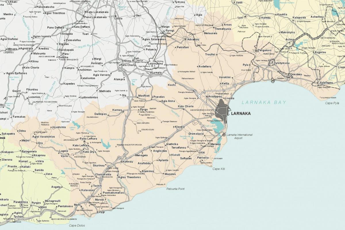 Mapa de larnaca (Xipre