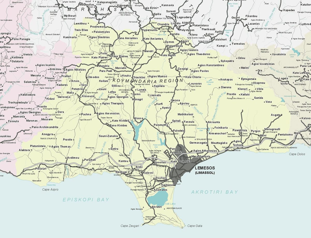 Mapa de limassol (Xipre