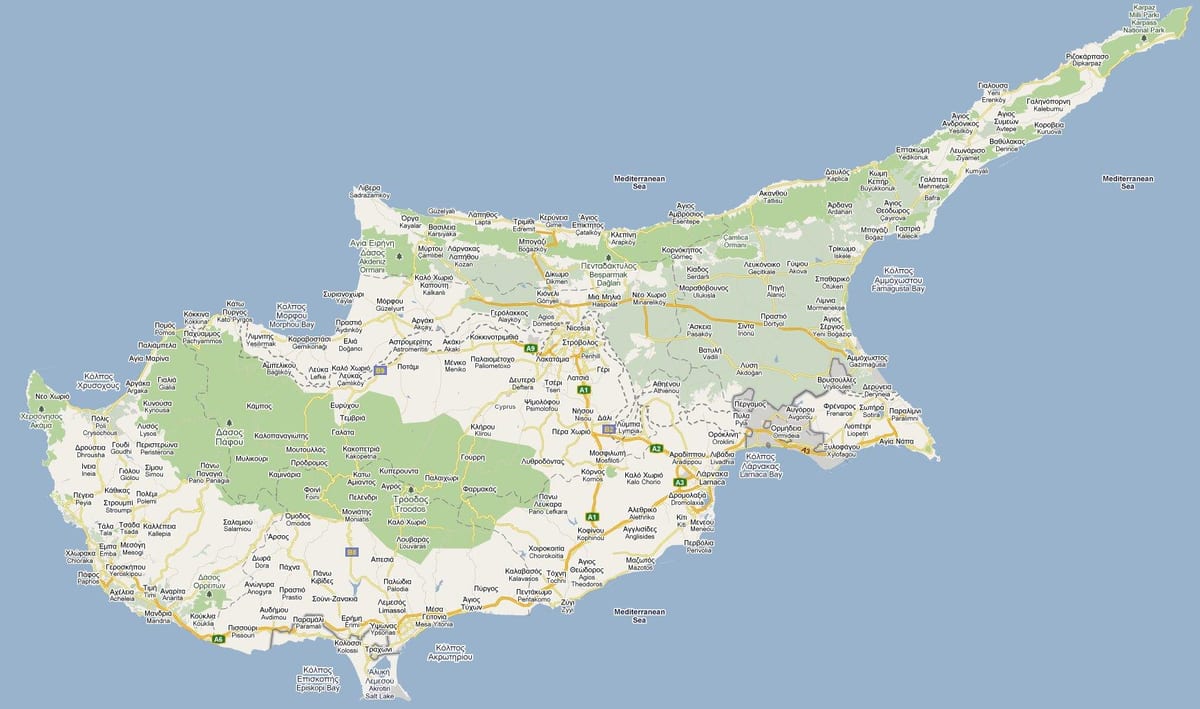 carrer mapa de peyia Xipre