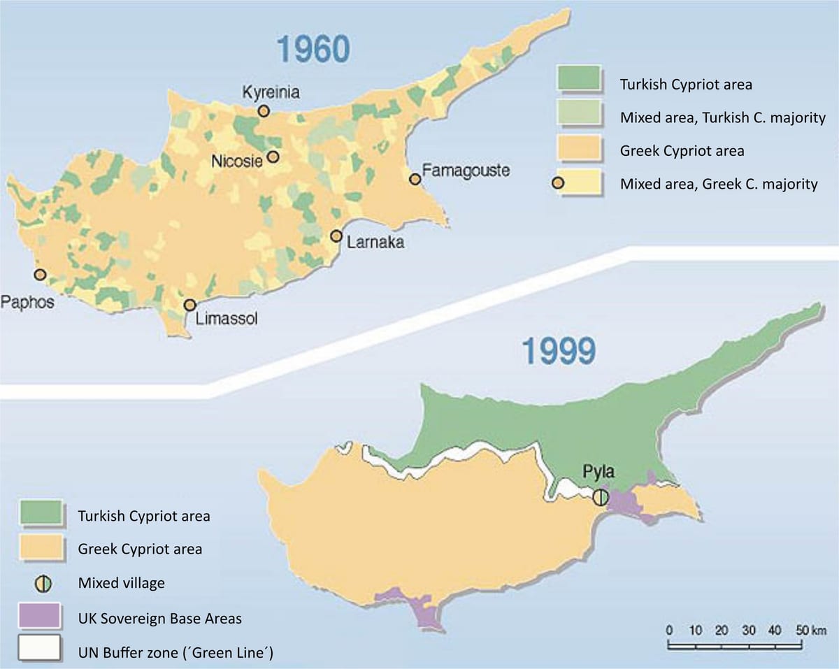 Mapa de turc de Xipre