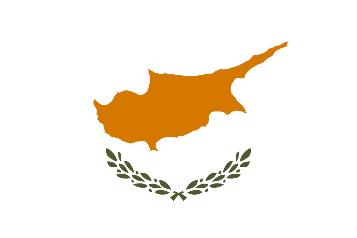 Mapa de Xipre bandera
