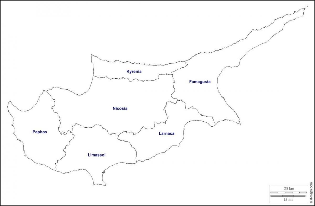 Mapa de Xipre esquema