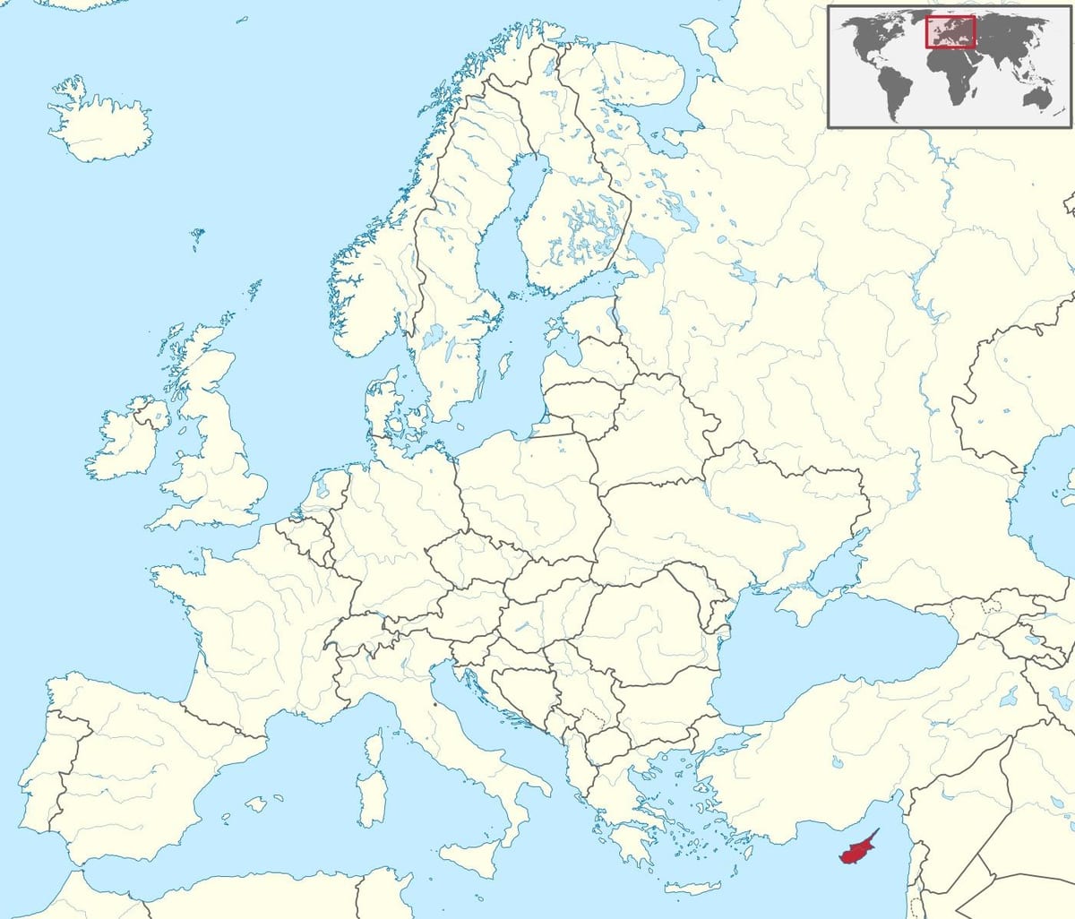 Mapa de Xipre mapa del món