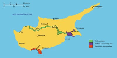 Mapa del sud de Xipre