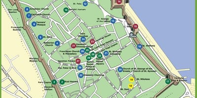 Mapa de famagusta nord de Xipre