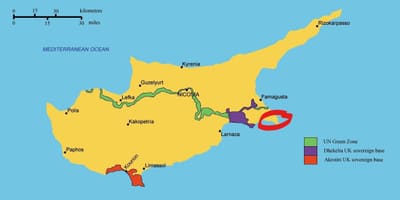 Mapa de kapparis Xipre