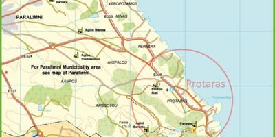 Carrer mapa de protaras Xipre