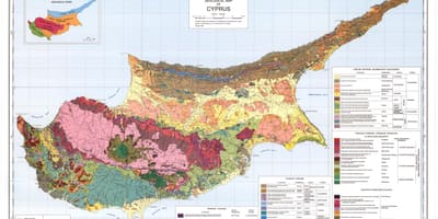 Xipre mapa geogràfic