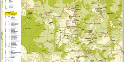 Mapa de les muntanyes de troodos Xipre