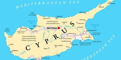 Capital de Xipre mapa