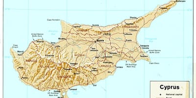 Mapa de Xipre continent