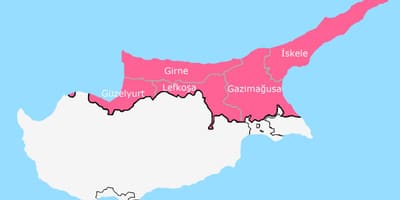 Mapa de Xipre dividit