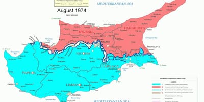 Mapa de Xipre divisió