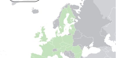 Mapa d'europa mostrant Xipre