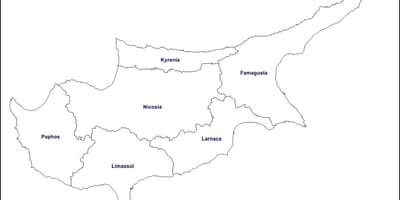 Mapa de Xipre esquema
