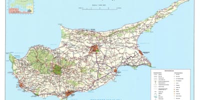 Mapa de Xipre turisme